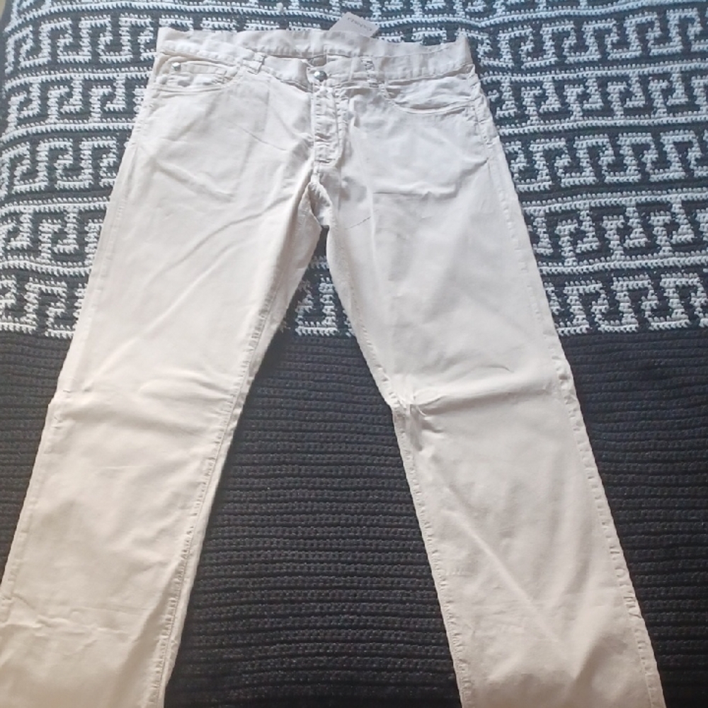 Canali Lightweight Kahkis 98% Cotton 2% Elastic Made In Italy